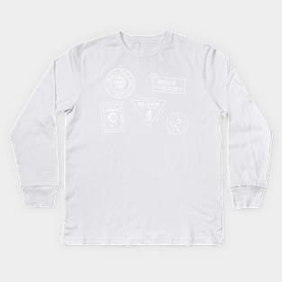 Genuine Morty [White Ink] Kids Long Sleeve T-Shirt